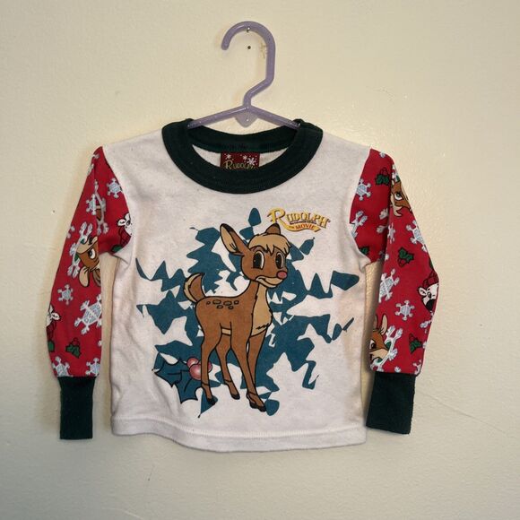 Rudolph The Red Nosed Reindeer The Movie Vtg 90s Character Long Sleeve Tee- 3T - Picture 1 of 9